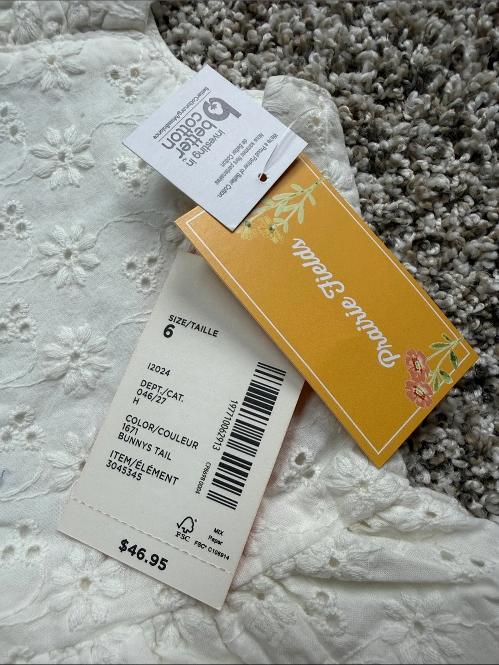 NWT Gymboree Girls' cream Eyelet Ruffle Sundress size 6